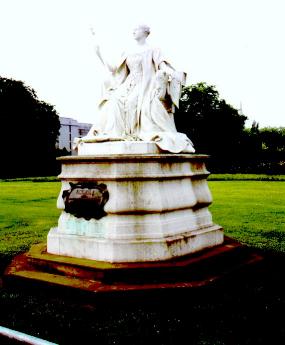 The statue of Queen Victoria, sculpted by her daughter Princess Louise.