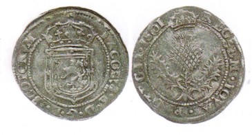 1/2 Thistle mark - James IV 1601